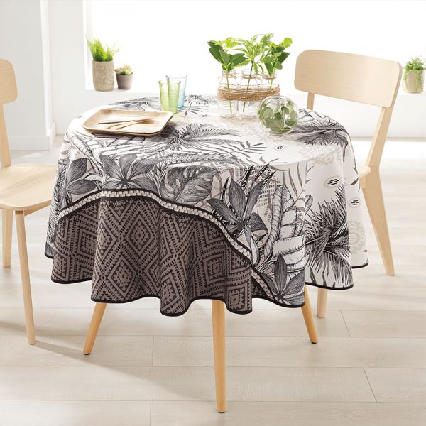 Environ 160 nappes 100% polyester, hydratante. Ecru, Taupe, feuilles