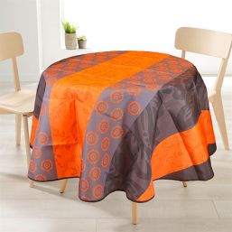 Around french tablecloths 160 cm with petals overprint