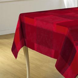 Tablecloth anti-stain red diamond | Franse Tafelkleden