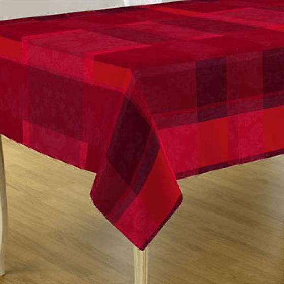 Tablecloth anti-stain red diamond | Franse Tafelkleden