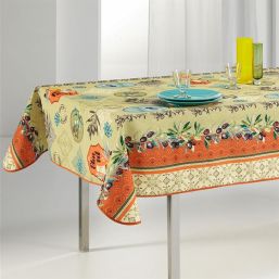 Tablecloth anti-stain green provencal | Franse Tafelkleden
