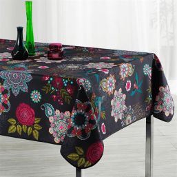 Tablecloth anti-stain flowers, birds | Franse Tafelkleden