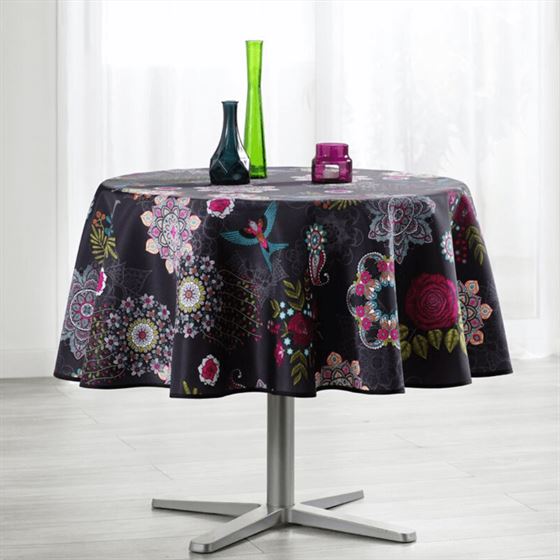 Tablecloth anti-stain flowers, birds | Franse Tafelkleden
