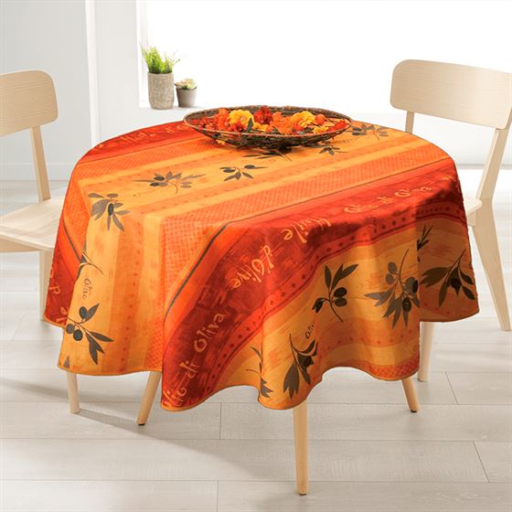 Tablecloth anti-stain rouge oil of olives | Franse Tafelkleden
