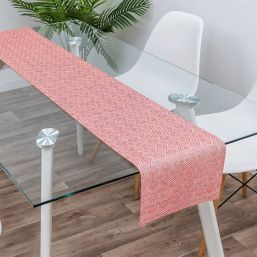 Table runner rouge made of woven vinyl 180 x 35 cm