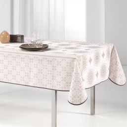 Nappe de table anti tache beige élégant avec mosaïque | Franse Tafelkleden