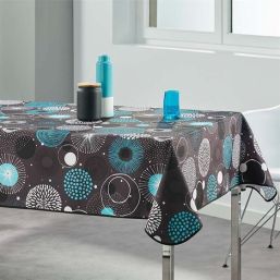 Nappe de table géométrique bleu turquoise | Franse Tafelkleden