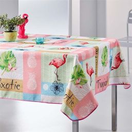Tablecloth anti-stain exotic pelican | Franse Tafelkleden