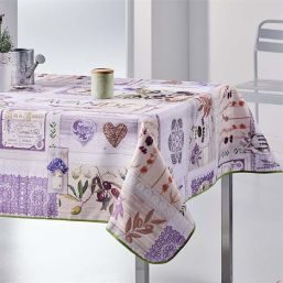 Tafelkleed met lavendel en olijven paars rechthoek Franse Tafelkleden