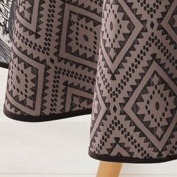 Tablecloth anti-stain Ecru, taupe, leaves | Franse Tafelkleden