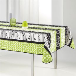 Tischdecke Anti-Fleck grün und modern | Franse Tafelkleden