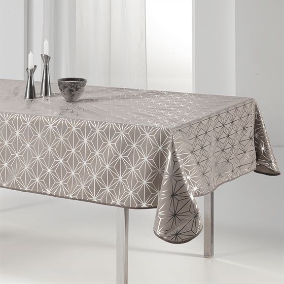 Rectangular tablecloth silver stars French Tablecloths