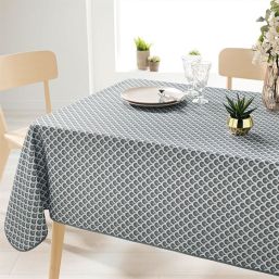 Rectangle tablecloth 100% polyester, moisture repellent. Gray with arches
