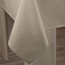 Tablecloth anti-stain beige linen look | Franse Tafelkleden
