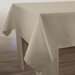 Tablecloth anti-stain beige linen look | Franse Tafelkleden