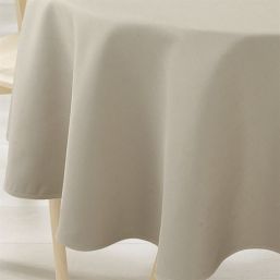 Nappe de table anti tache aspect lin beige | Franse Tafelkleden