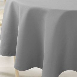 Nappe de table anti tache aspect lin gris | Franse Tafelkleden