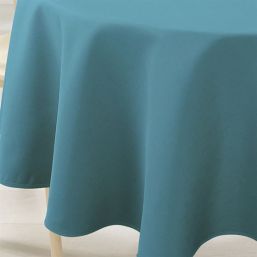 Tischdecke Anti-Fleck türkisgrün Leinenoptik | Franse Tafelkleden