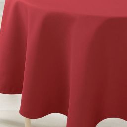 Tischdecke Anti-Fleck rot Leinenoptik | Franse Tafelkleden