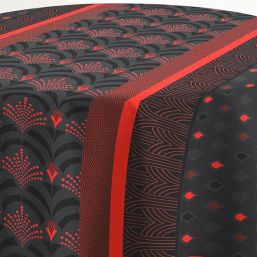 Nappe de table anti-tache phénix rouge | Franse Tafelkleden