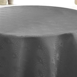 Tablecloth anti-stain anthracite damask | Franse Tafelkleden