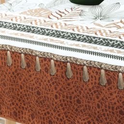 Tischdecke Anti-Fleck Tropicana mit Schleifenfransen | Franse Tafelkleden