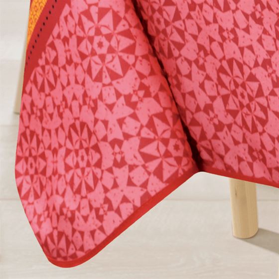 Tablecloth anti-stain tropicana rouge | Franse Tafelkleden