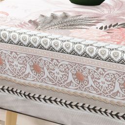 Nappe de table classique rose avec palmiers | Franse Tafelkleden
