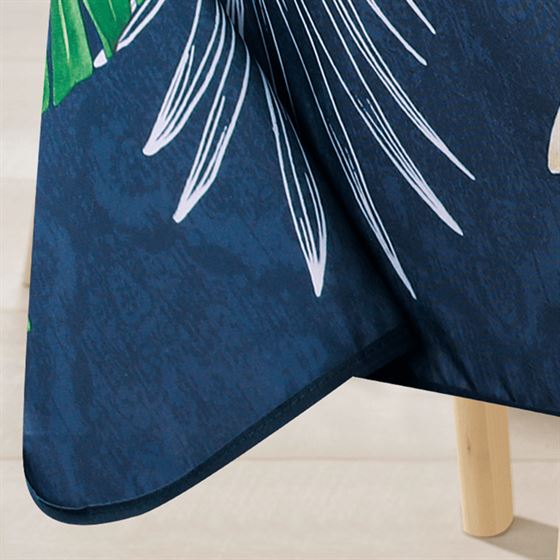 Tischdecke Anti-Fleck tropisches blau | Franse Tafelkleden