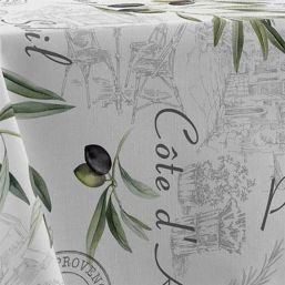 Nappe de table blanc aux olives de Provence | Franse Tafelkleden