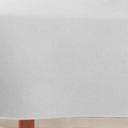 Tischdecke Anti-Fleck einfarbig weiß | Franse Tafelkleden