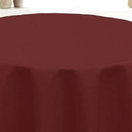 Tischdecke Anti-Flecken einfarbig bordeaux | Franse Tafelkleden
