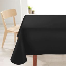 Rechteckige Tischdecke Anti-Flecken glatt schwarz