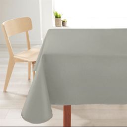 Tischdecke Anti-Flecken einfarbig grau | Franse Tafelkleden