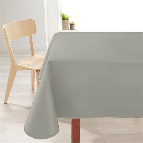 Rectangular tablecloth anti-stain even gray