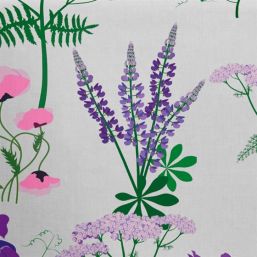 Tablecloth anti-stain ecru lavender | Franse Tafelkleden