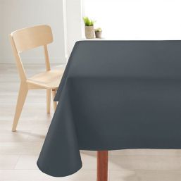 Tablecloth anti-stain even anthracite | Franse Tafelkleden