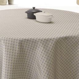 Tablecloth anti-stain beige with small arches | Franse Tafelkleden