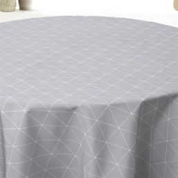 Tischdecke Anti-Flecken grau geo | Franse Tafelkleden