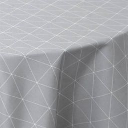 Tablecloth anti-stain gray geo | Franse Tafelkleden