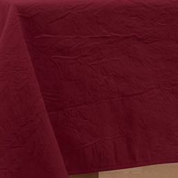 Tischdecke Anti-Fleck silber Bordeaux Crinkle-Satin | Franse Tafelkleden