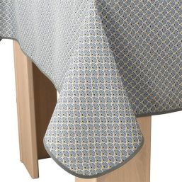 Tablecloth anti-stain gray with small arches | Franse Tafelkleden