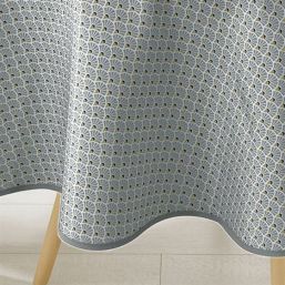 Tischdecke Anti-Flecken grau mit kleinen Bögen | Franse Tafelkleden