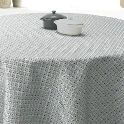 Tischdecke Anti-Flecken grau mit kleinen Bögen | Franse Tafelkleden