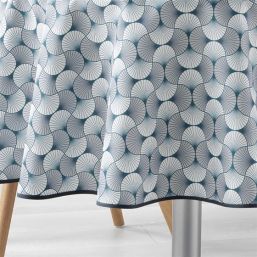 Tischdecke Anti-Fleck Illusions blau | Franse Tafelkleden