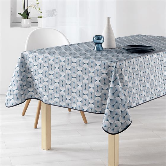 Nappe de table anti tache bleu illusion | Franse Tafelkleden