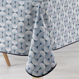 Tafelkleed anti-vlek illusie blauw | Franse Tafelkleden