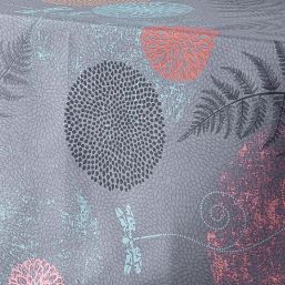 Tablecloth anti-stain anthracite dragonfly | Franse Tafelkleden