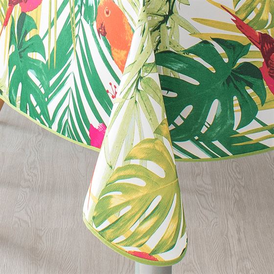 Nappe de table anti tache perroquet tropical | Franse Tafelkleden