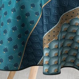 Franse Tafelkleden - Polyester Antivlek Tafelkleed in Blauw & Groen